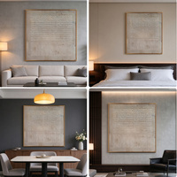 Peinture abstraite peinte à la main, texture épaisse, toile, style Wabi Sabi, décoration intérieure d'hôtel, œuvre d'art en gros, taille personnalisée