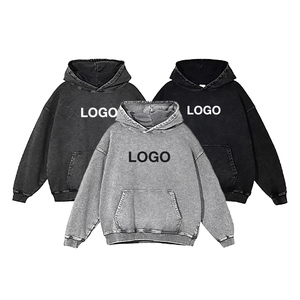 เสื้อฮู้ดผู้ชายผ้าฝ้ายวินเทจ ระบายอากาศได้ดี สวมใส่สบาย พรีเมียม อุ่นสบาย หลายสี คุณภาพสูง ล้างสีแบบแอซิด เหมาะสำหรับใส่ทุกวัน แบบเรียบง่าย - Product Image 5