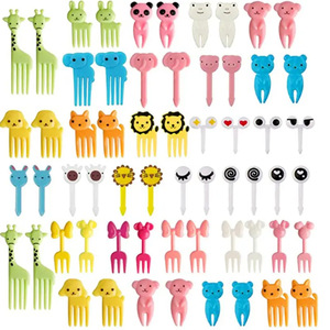 Mini Tenedor de fruta de comida encantadora portátil, tenedor de postre de fiesta abastecido de fábrica para Tenedor de verduras para niños, cubiertos, vajilla de plástico - Product Image 2