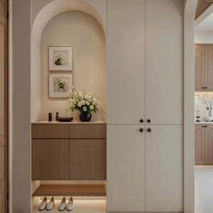 Ensemble de salon moderne sur mesure, couleur bois naturel, style simple, décoration intérieure, meubles par le fabricant source - Product Image 3