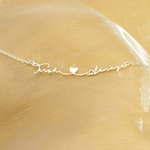 Collier avec nom en forme de cœur en acier inoxydable plaqué or 18 carats pour <span class=keywords><strong>couple</strong></span> Lateefah, certification CE, cadeaux pour la Saint-Valentin - Product Image 5