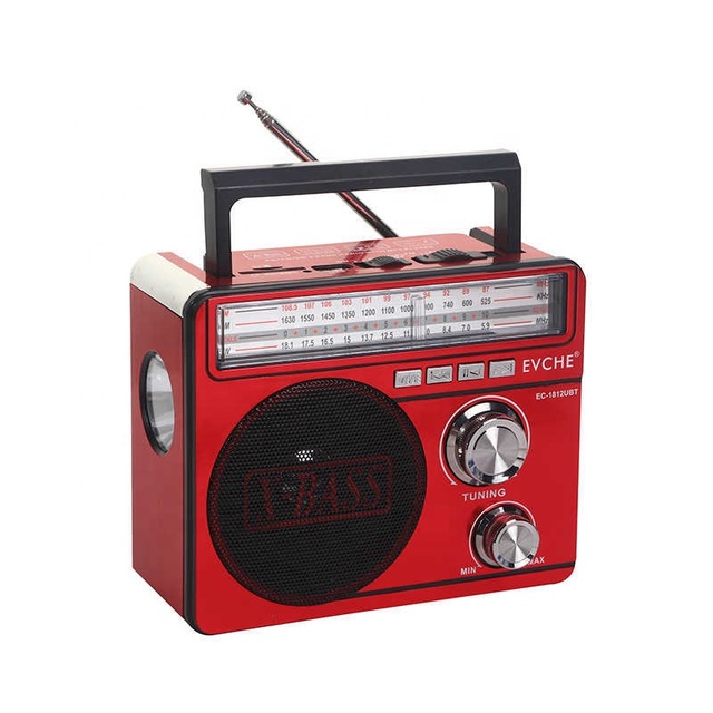 Red and Black Fashionable Wireless Bluetooth Portable Audio System With Lights Outdoor Multi Band Card Speaker