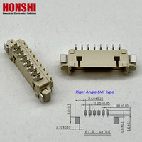 Connecteur Molex 1.25mm Connecteur d'en-tête de broche à pas de 1.25mm 1.25mm SMT à angle droit en-tête de plaquette PCB étamé