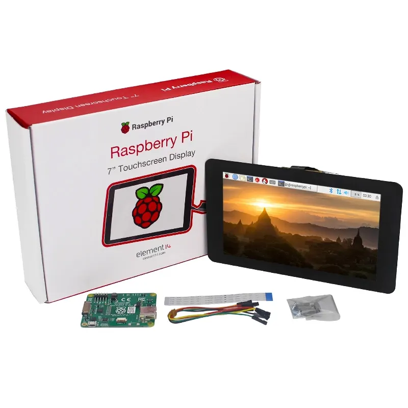 Original Raspberry Pi 7 Inch Touchscreen Display 800x480 Hd 24-bit Color Lcd Dsi Connect For Raspberry Pi 4b/3b+/zero - Demo Boa