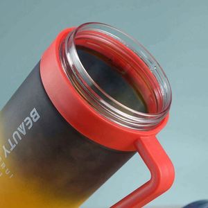 40OZ Gradient Color Handle Vacuum Insulated Stainless Steel Car Refrigerator 3-Piece Dual <b>Straw</b> Tumbler Water Bottle - Product Image 5