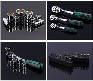 216pcs Chrome vanadi thép Hướng dẫn sử dụng công cụ Kit <span class=keywords><strong>Metric</strong></span> Ratchet Ổ cắm cờ lê Ô tô cơ khí sửa chữa bền Bộ công cụ - Product Image 4