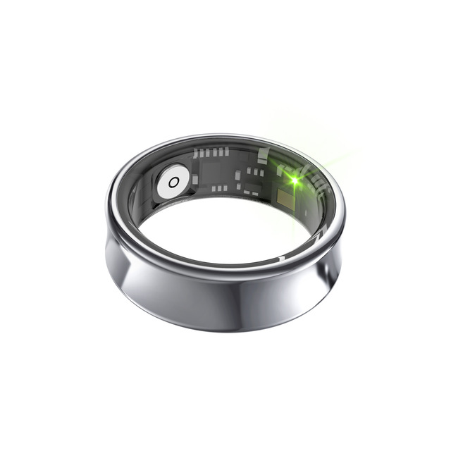 Smart Health Ring Titanium Alloy Blood Oxygen Sleep Monitoring Heart Rate Pressure 5ATM Waterproof 7-9 Days Battery Life Unisex