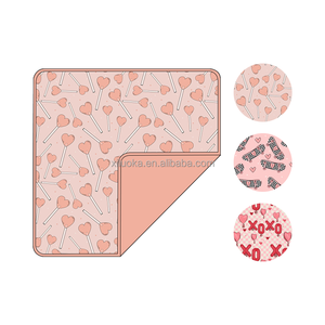 Nguồn Trung Quốc Nhà Máy Valentine Chăn Boutique Bé Ruffle Bộ Đồ Giường Các Mặt Hàng Tre Tùy Chỉnh Kích Thước In Màu Logo In Ấn - Product Image 1