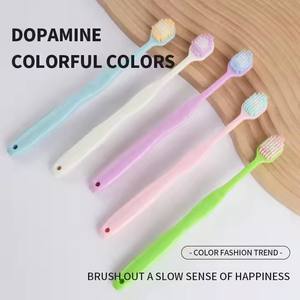 Lot de 5 brosses à dents à poils souples de couleur dopamine de haute qualité pour adultes, <span class=keywords><strong>prix</strong></span> bas, en stock, vente directe - Product Image 3