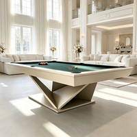 Table de billard de luxe pour divertissement à domicile, 7 pieds, 8 pieds, 9 pieds, convertible, pour salle de jeux et villa