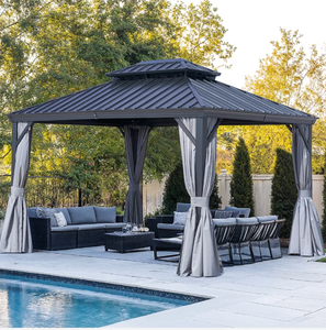 12x20 2-Tier sang trọng hardtop nhôm Patio gazebo sơn tĩnh điện khung kim loại hợp kim/mạ kẽm gartenpavillon pergola Pavilion - Product Image 5