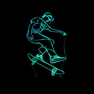 טינול סקייטבורד ילד 3d לילה אור הוביל מגע ספורט שולחן מנורת 3d 7 צבע שינוי usb מקורה התינוק - Product Image 3