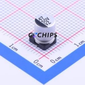Condensador Electrolítico de Aluminio SMD VZ1H470ME077000CE0, D6.3xL7.7mm 47uF 20% 50V 6.3mm - Product Image 1