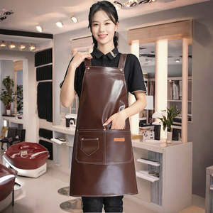 Premium <b>Leather</b> Stylish Durable <b>Apron</b> Adjustable Fit for Salon Professionals-for Barbers Beauticians for Restaurant Bar Uniforms - Product Image 3
