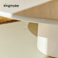Ensemble de meubles d'extérieur directement de l'usine, table basse ovale élégante en béton pour villa, hôtel, espace extérieur, sur mesure