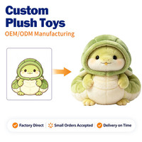 Jouets en peluche personnalisés avec logo brodé, grands yeux ronds et joues rosées, OEM ODM pour l'angle de l'étagère de magasin de bébés, certifiés CE