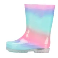 Commercio all'ingrosso vari personalizzato di stampa unisex kids outdoor scarpe di gomma variopinta impermeabile del bambino rainboots per la pioggia
