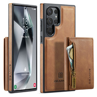 Coque de téléphone magnétique 2in1 séparable en cuir avec fermeture éclair pour Samsung S24 Ultra S22 Plus S23 FE iPhone 16 Pro max 15 Plus 14 13
