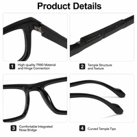 Lunettes de vue sportives pour hommes, fabriquées en usine, à monture ovale pleine, motif uni, branches antidérapantes, en TR90, pour l'extérieur AZgGKhv