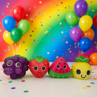 Hot verkopende JK merk PU schuim kleurrijke squishy fruit- en bananen speelgoed - Nieuw Kawaii langzaam rijzend unisex 14 jaar en ouder