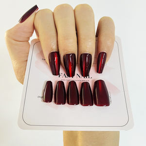 أظافر صناعية فاخرة بتصميم عين القطة الحمراء، 30 قطعة، مقاسات XS وS و<span class=keywords><strong>M</strong></span>، علامة تجارية خاصة، أظافر مصنوعة يدويًا سميكة ومخصصة - Product Image 2