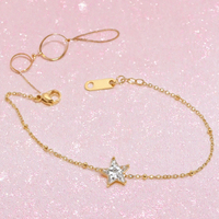 Bracelet tendance géométrique en zircon chrétien, acier inoxydable plaqué or 18 carats, accessoires de bijoux, nouvelle tendance TGSL3411