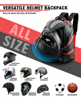 Sac à dos de moto avec support de casque et filet de rangement, grande capacité 35L, en tissu Oxford, sac de voyage, OEM ODM