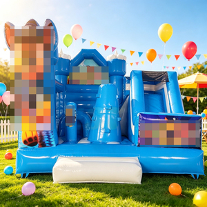 <span class=keywords><strong>Castillo</strong></span> Inflable de PVC para Fiestas Comerciales, Casa de Brinco con Tobogán, para Uso en Interiores o Exteriores - Product Image 1