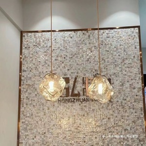 Glass Ice <b>Cube</b> Pendant <b>Light</b> Led Minimalist Home Chandelier For Bedroom Bar Entryway Lighting - Product Image 3