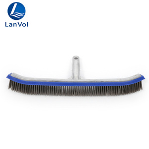 Cepillo para Piscina LanVol <span class=keywords><strong>de</strong></span> 18 Pulgadas, Resistente, <span class=keywords><strong>de</strong></span> Aluminio, con Cerdas <span class=keywords><strong>de</strong></span> Alambre <span class=keywords><strong>de</strong></span> Acero Inoxidable para Limpiar Algas - Product Image 1