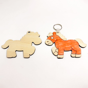 Porte-clés vierges en bois compensé personnalisables pour cadeaux de Noël et de fête des 100 jours de bébé - Product Image 5