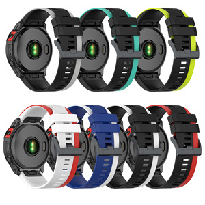 Tschick สายรัดข้อมือซิลิโคน,สายรัดข้อมือสำหรับ <span class=keywords><strong>Garmin</strong></span> Descent Mk2/Mk2i/Mk1/G1 Epix Gen 2 <span class=keywords><strong>MARQ</strong></span>/Enduro 2 Band - Product Image 1