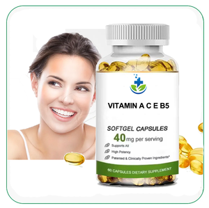 Private Label 10pcs Vitamina Orgânica <span class=keywords><strong>Softgel</strong></span> Cápsula Boost Imune Suplemento Vitamina a c <span class=keywords><strong>E</strong></span> B5 <span class=keywords><strong>Softgel</strong></span> Cápsulas - Product Image 1