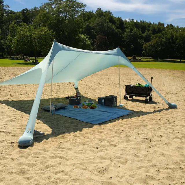 Bestex Custom UV Large Beach Tents Light Easy to Erect Portable Camping Canopy Shelter Summer Stretch Sunshade Awning for Beach