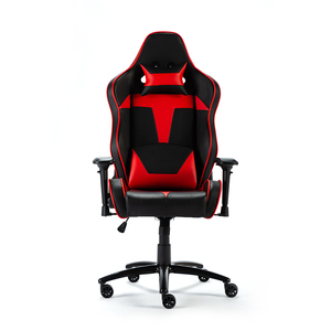 เก้าอี้เกมดีไซน์ตามหลักสรีรศาสตร์ของแท้พร้อมพนักพิงศีรษะสีแดง - Product Image 2