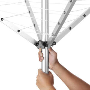 Séchoir <span class=keywords><strong>à</strong></span> <span class=keywords><strong>linge</strong></span> pliable portable, séchoir <span class=keywords><strong>à</strong></span> <span class=keywords><strong>linge</strong></span> <span class=keywords><strong>parapluie</strong></span>, grand séchoir <span class=keywords><strong>à</strong></span> <span class=keywords><strong>linge</strong></span> d'extérieur, séchoir rotatif réglable - Product Image 3