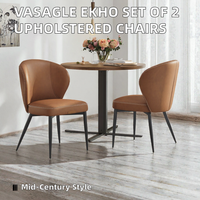 Ensemble de chaises de salle à manger en métal au design simple et luxueux contemporain et table de salle à manger avec revêtement en cuir pour la vente en gros de meubles de maison