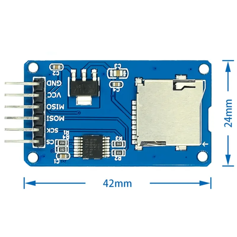 Micro Sd Kaart Module Spi Interface Tf Kaartlezer Met Niveau Conversie Chip