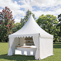 Tente Pagode 3x3 en Alliage d'Aluminium pour Mariages en Plein Air, Imperméable et Ignifuge, Idéale pour les Salons Professionnels