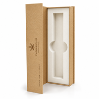 Boîte cadeau magnétique à rabat en matériaux recyclés de haute qualité, emballage vide jetable pour cartouches, gaufrage, 1g 1ml 2g, taille personnalisée, vente en gros