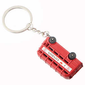 Mode et vente chaude créative Londres commémorative rouge Bus boîte aux lettres cabine téléphonique hors route véhicule porte-clés - Product Image 6
