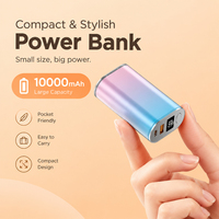 Batterie externe 10000 mAh 22,5 W PD 20 W, charge rapide bidirectionnelle, mini chargeur portable avec écran LED, sortie Type C pour les voyages