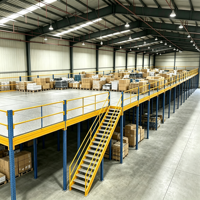 HONGXIN Étagère de mezzanine en acier robuste sans boulons, en acier laminé à froid, revêtement poudré, résistant à la corrosion, réglable et personnalisable