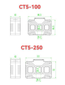 Transformateur de courant triphasé RUNDE, mini transformateur de courant AC avec câble CT5/100/250/400/600/800, capteur AC 3 en 1, fonctionnement <span class=keywords><strong>CT</strong></span> - Product Image 2