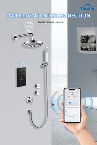 مجموعة دش رقمية ذكية من Stepon OEM ODM مع تطبيق WiFi ، وحدة تحكم نظام ، خلاط دش مخفي <span class=keywords><strong>2</strong></span> و 3 طرق ، صمام - Product Image 4
