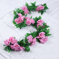 Bandes de vigne de fleurs artificielles simulées pour la maison, le salon, le plafond, les plantes d'emballage de vigne en plastique.