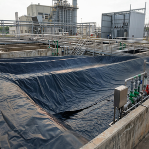 มาโคร ®   แผ่นกันซึม HDPE หนา 0.75 มม. มาตรฐาน ASTM GRI GM13 สำหรับบ่อเก็บน้ำเสียอุตสาหกรรมและการบำบัดน้ำเสีย - Product Image 1