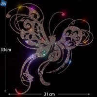 Transfert de strass personnalisé à motif créatif pour vêtements, traitement par estampage à chaud au laser, accessoires vestimentaires, motif DIY