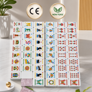 U.fun Set di Mahjong Americano di Lusso, Tessere Moderne in Acrilico, Portatile, Ecologico, Resistente all'Acqua, Tema Gatto con Retro Perlato <span class=keywords><strong>Rosa</strong></span> - Product Image 5