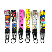 Porte-clés Chat Graffiti Cartoon, Porte-clés Animal Mignon en Métal avec Corde Tressée, Pendentif pour Clés de Voiture